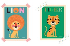 plakat z tygrysem z lwem omm design