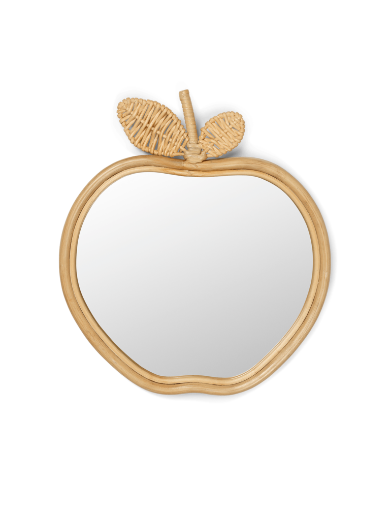 Rattanowe lustro ferm LIVING jabłko Apple